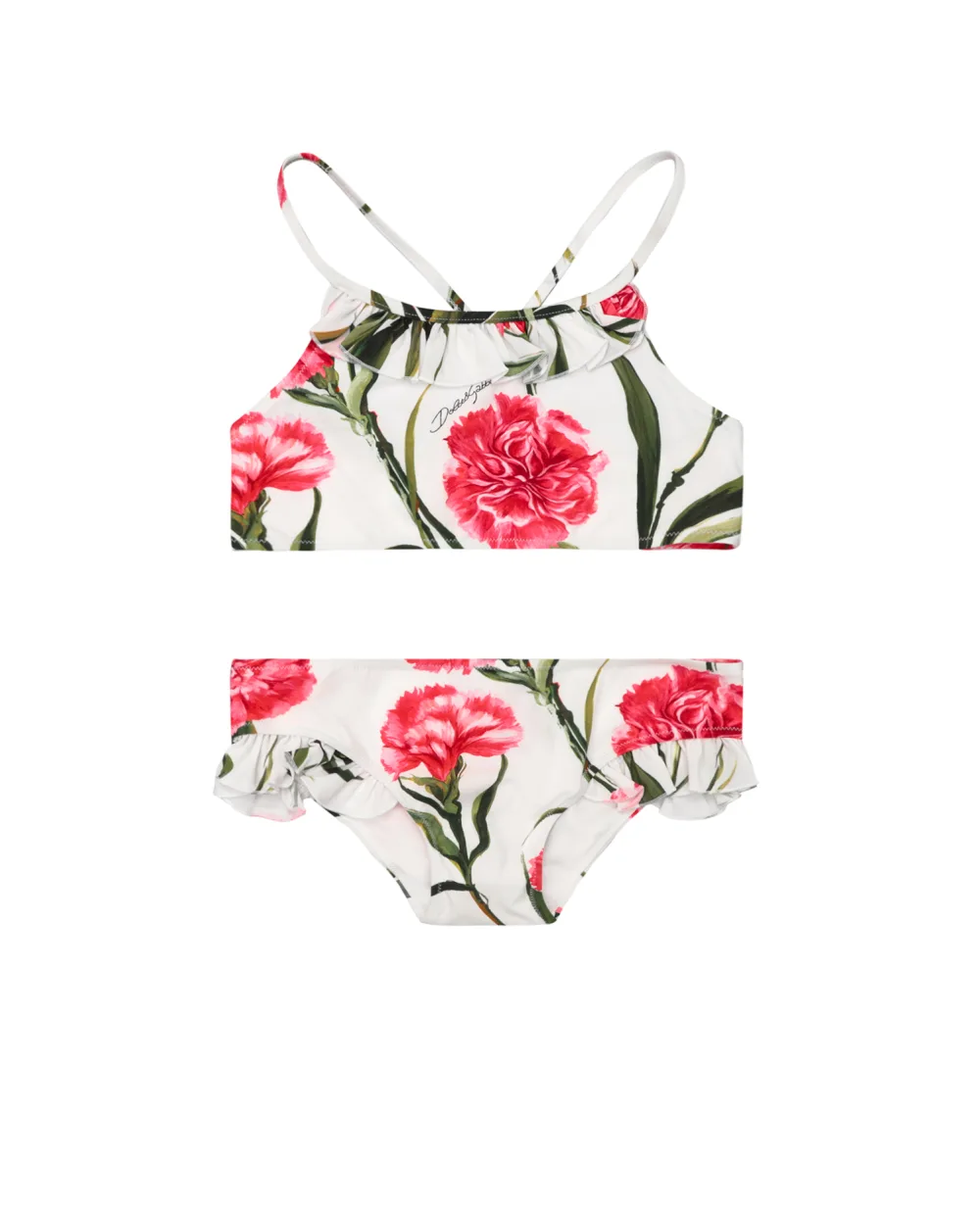 Детский купальник Dolce&Gabbana Kids L5J833-FSG5T-B, белый цвет • Купить в интернет-магазине Kameron