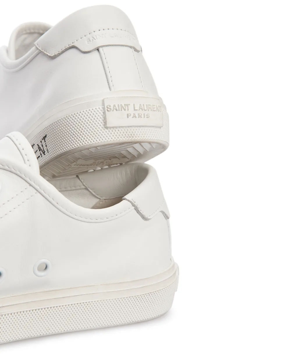 Кожаные кеды Malibu Saint Laurent 649253-00NG0, белый цвет • Купить в интернет-магазине Kameron