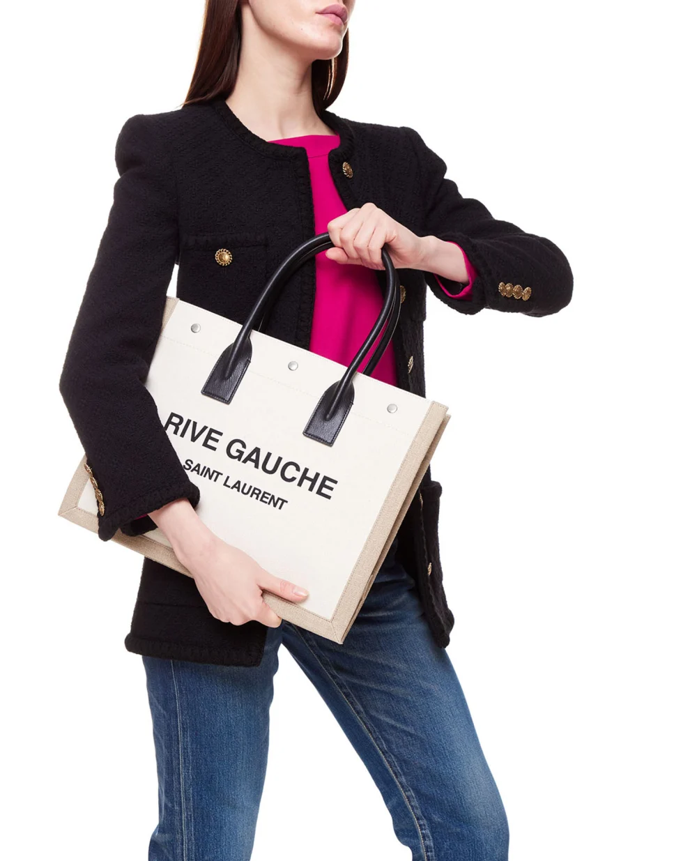 Сумка Rive Gauche Saint Laurent 617481-FAABR, бежевый цвет • Купить в интернет-магазине Kameron