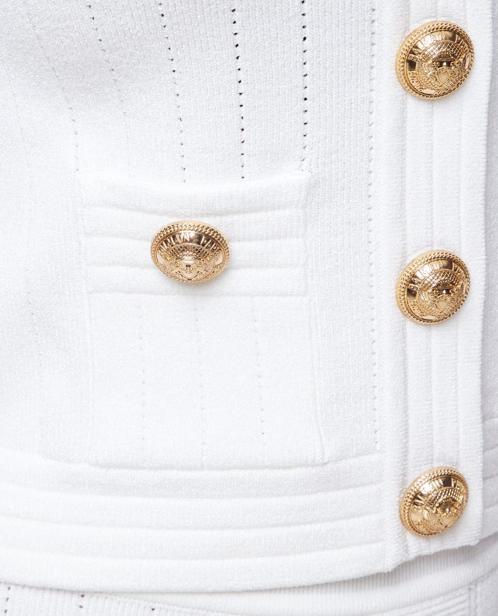 Кардиган Balmain BF1KL014KB07, белый цвет • Купить в интернет-магазине Kameron
