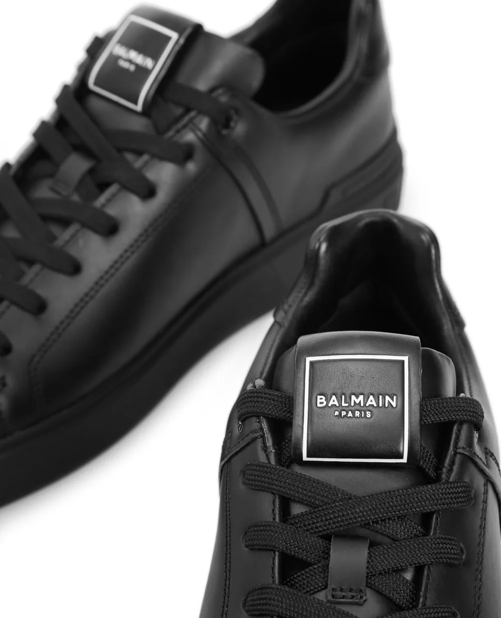 Кожаные сникеры Balmain WM1VI244LSMM, черный цвет • Купить в интернет-магазине Kameron