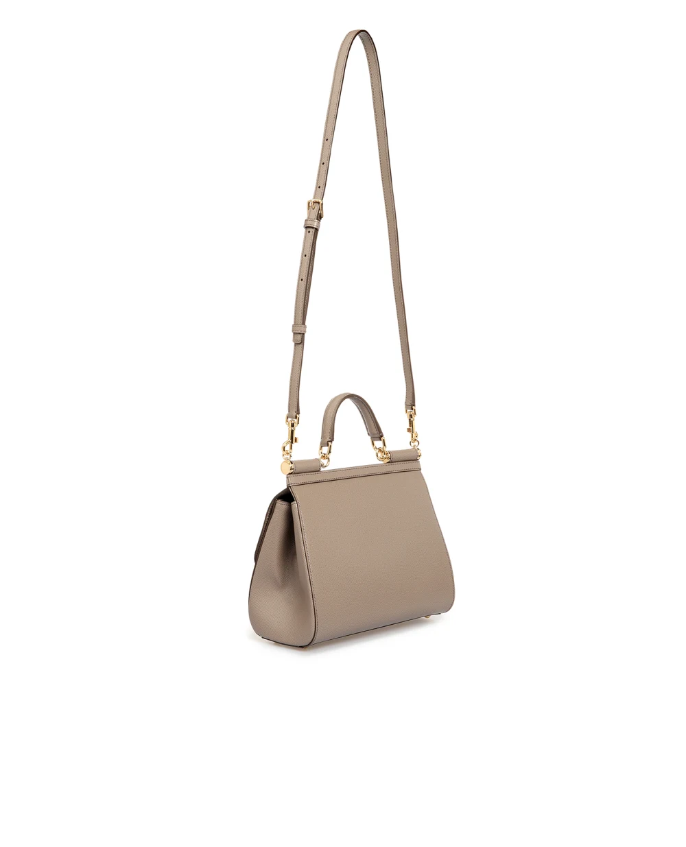 Кожаная сумка Sicily Medium Dolce&Gabbana BB6002-A1001, бежевый цвет • Купить в интернет-магазине Kameron