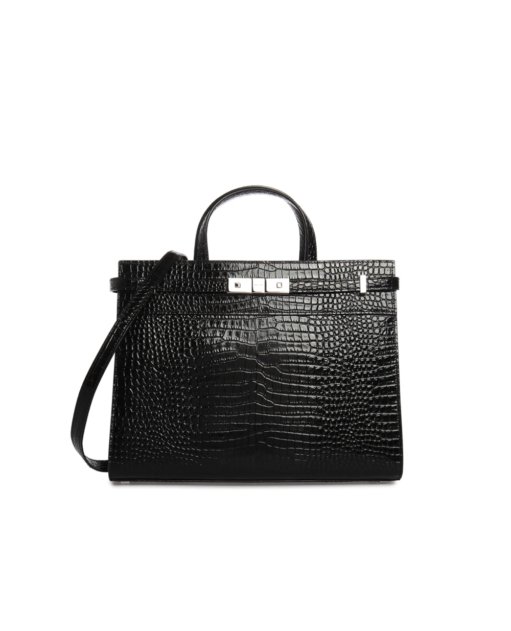 Кожаная сумка Manhattan Saint Laurent 568702-DND0N-, черный цвет • Купить в интернет-магазине Kameron