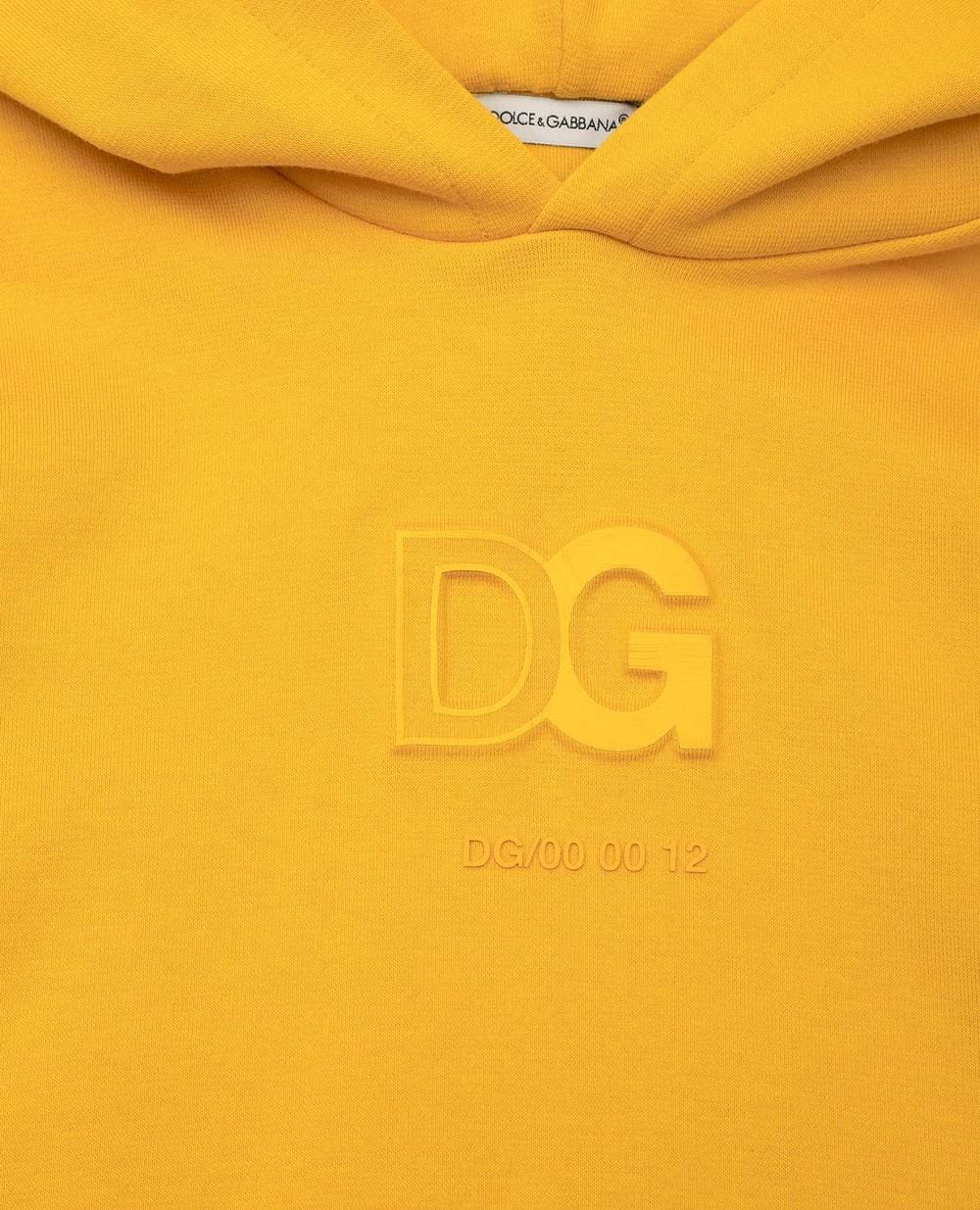 Худи Dolce&Gabbana Kids L4JWAK-G7AK4-B, желтый цвет • Купить в интернет-магазине Kameron