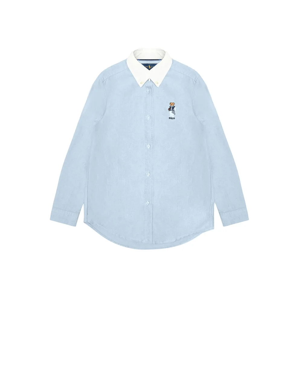 Рубашка Polo Ralph Lauren Kids 323785755001, голубой цвет • Купить в интернет-магазине Kameron