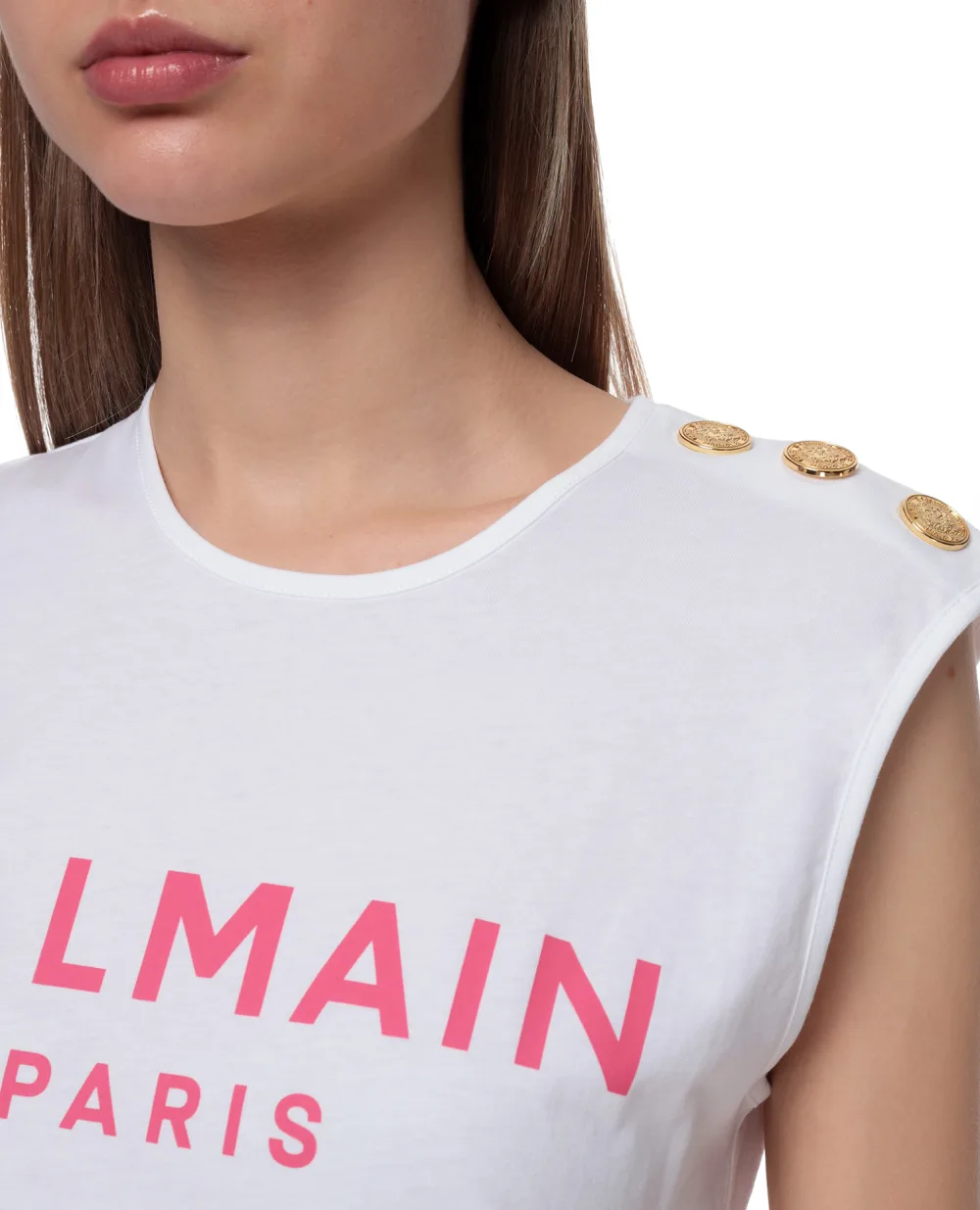 Топ Balmain VF11000B001, белый цвет • Купить в интернет-магазине Kameron