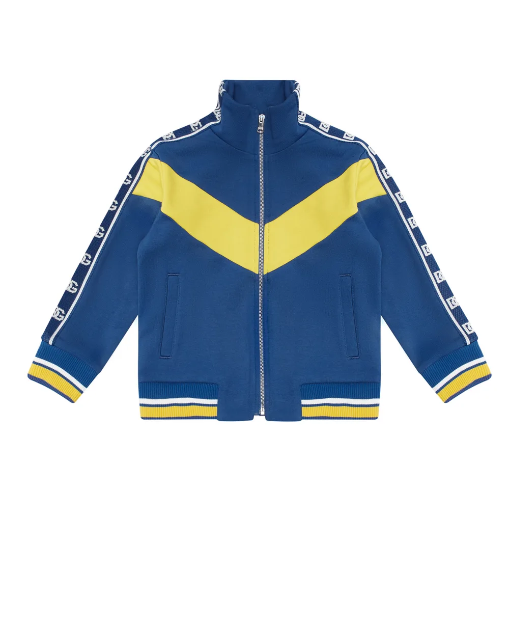 Детская спортивная кофта (костюм) Dolce&Gabbana Kids L4JWHK-G7H8V-B, синий цвет • Купить в интернет-магазине Kameron