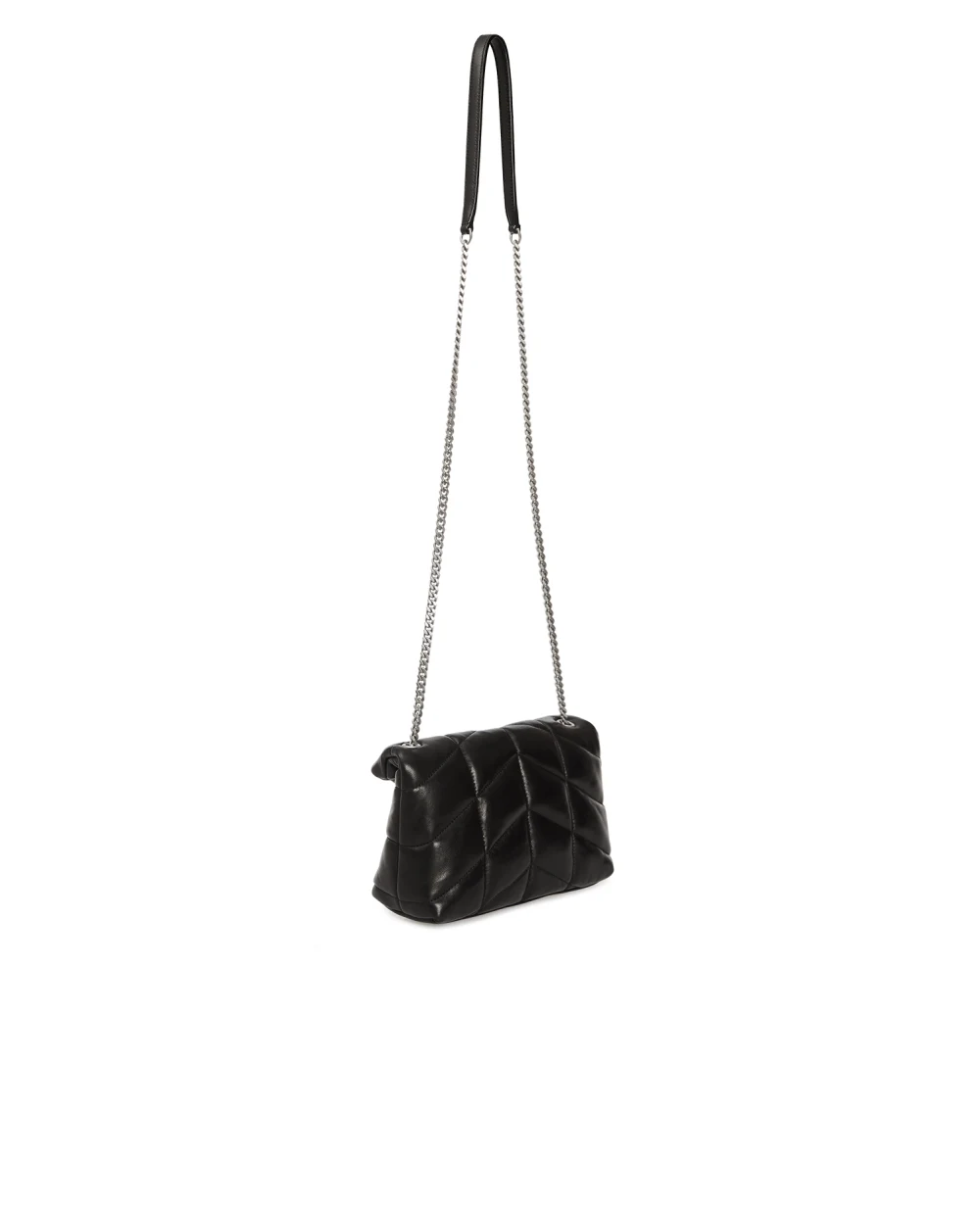 Кожаная сумка Puffer Saint Laurent 620333-1EL00, черный цвет • Купить в интернет-магазине Kameron