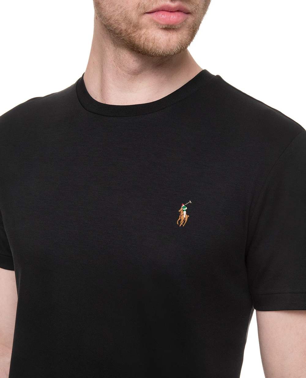 Футболка Polo Ralph Lauren 710740727001, черный цвет • Купить в интернет-магазине Kameron