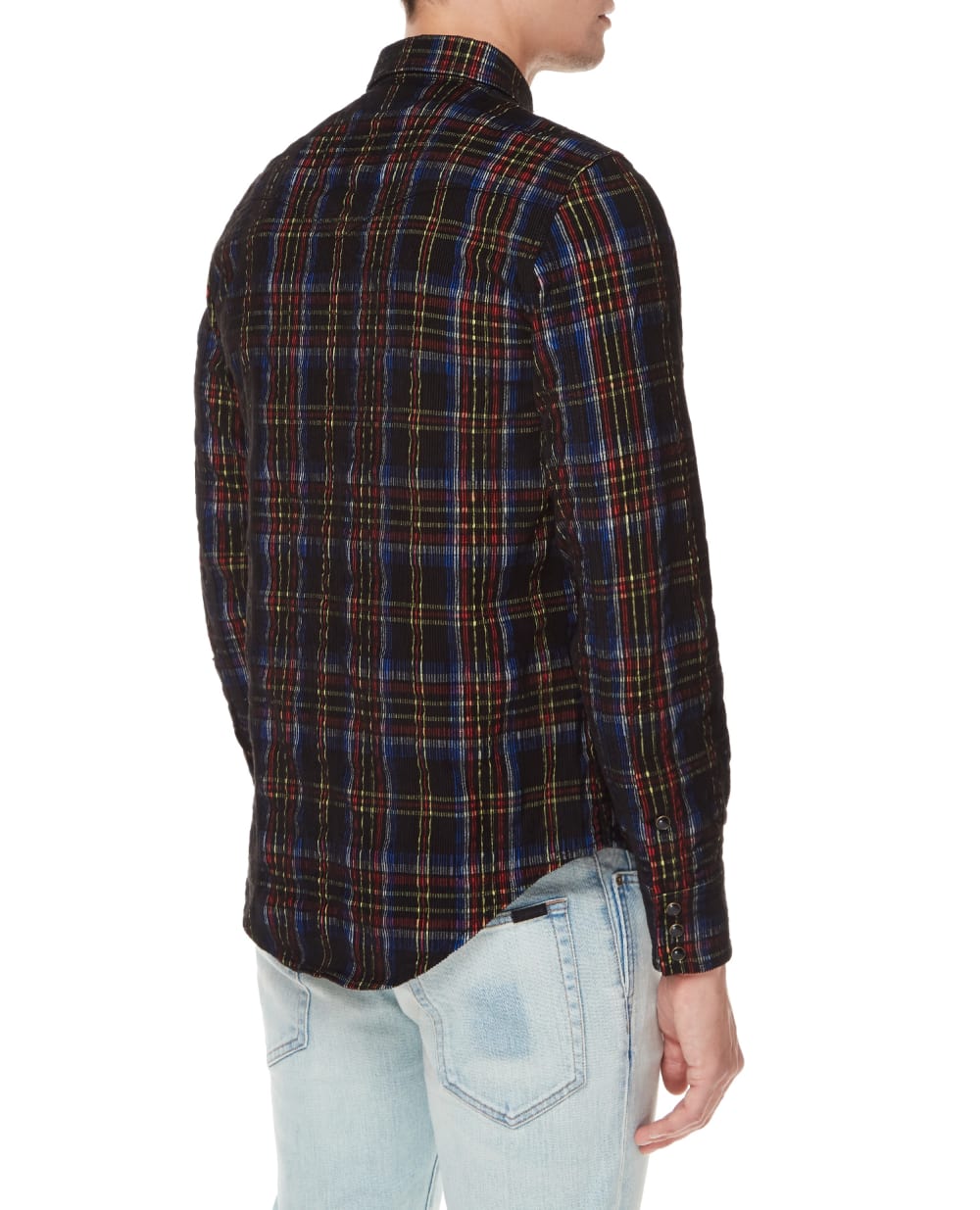 Вельветовая рубашка Saint Laurent 597059-Y22MA, разноцветный цвет • Купить в интернет-магазине Kameron