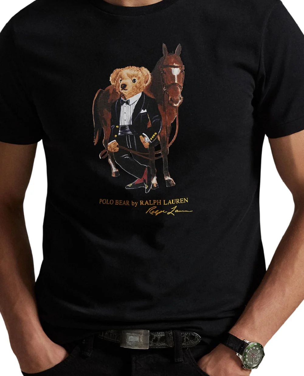 Футболка Polo Bear Polo Ralph Lauren 710P08093002, черный цвет • Купить в интернет-магазине Kameron