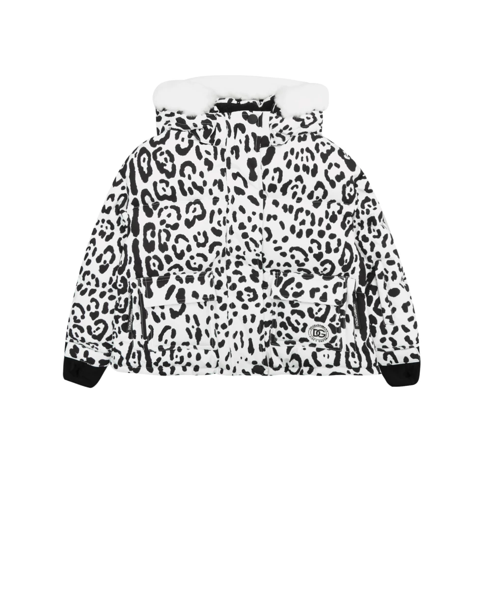 Детский пуховик Dolce&Gabbana Kids L5JBJU-G7A6Q-S, белый цвет • Купить в интернет-магазине Kameron