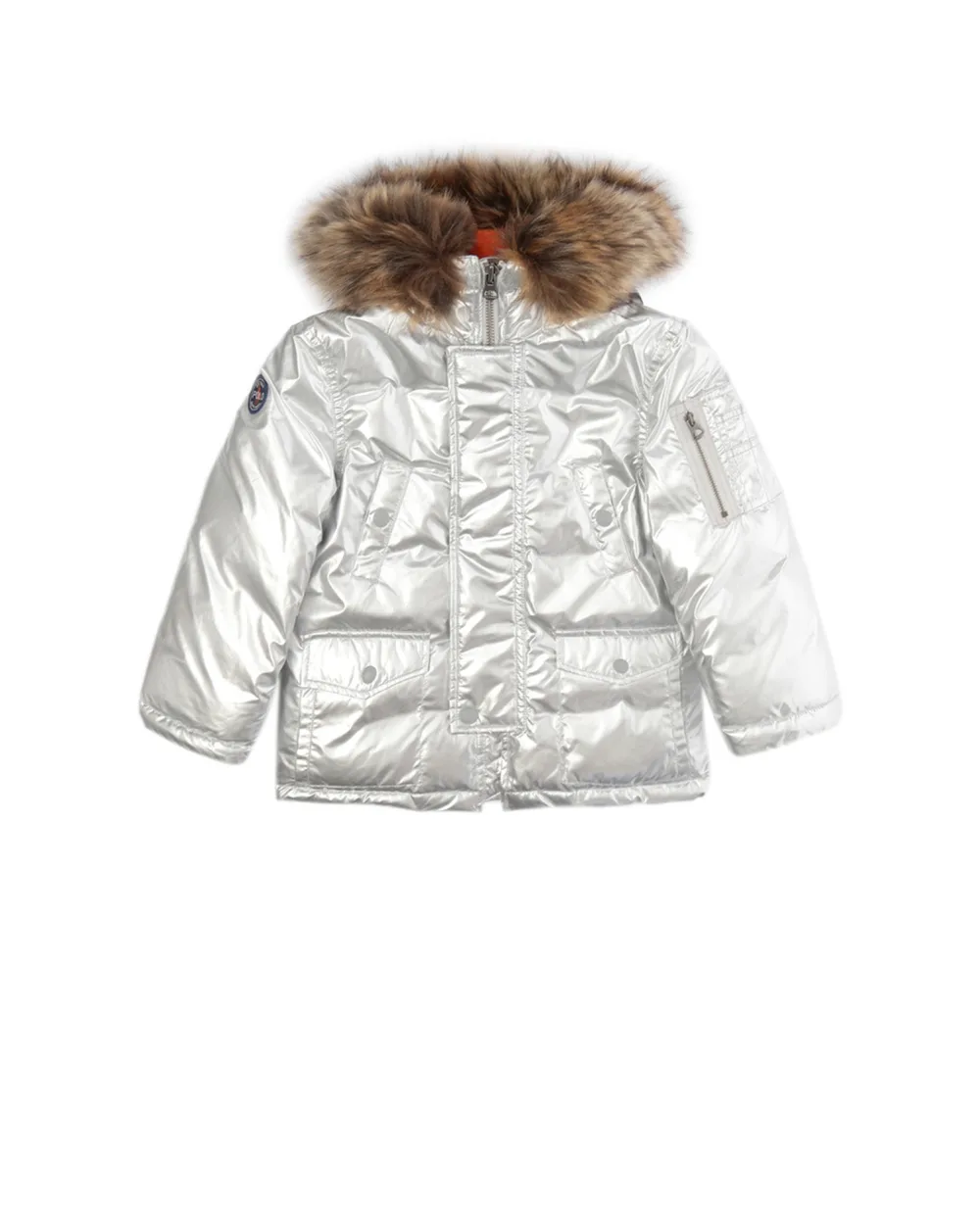 Пуховик Polo Ralph Lauren Kids 323749074001, серебряный цвет • Купить в интернет-магазине Kameron