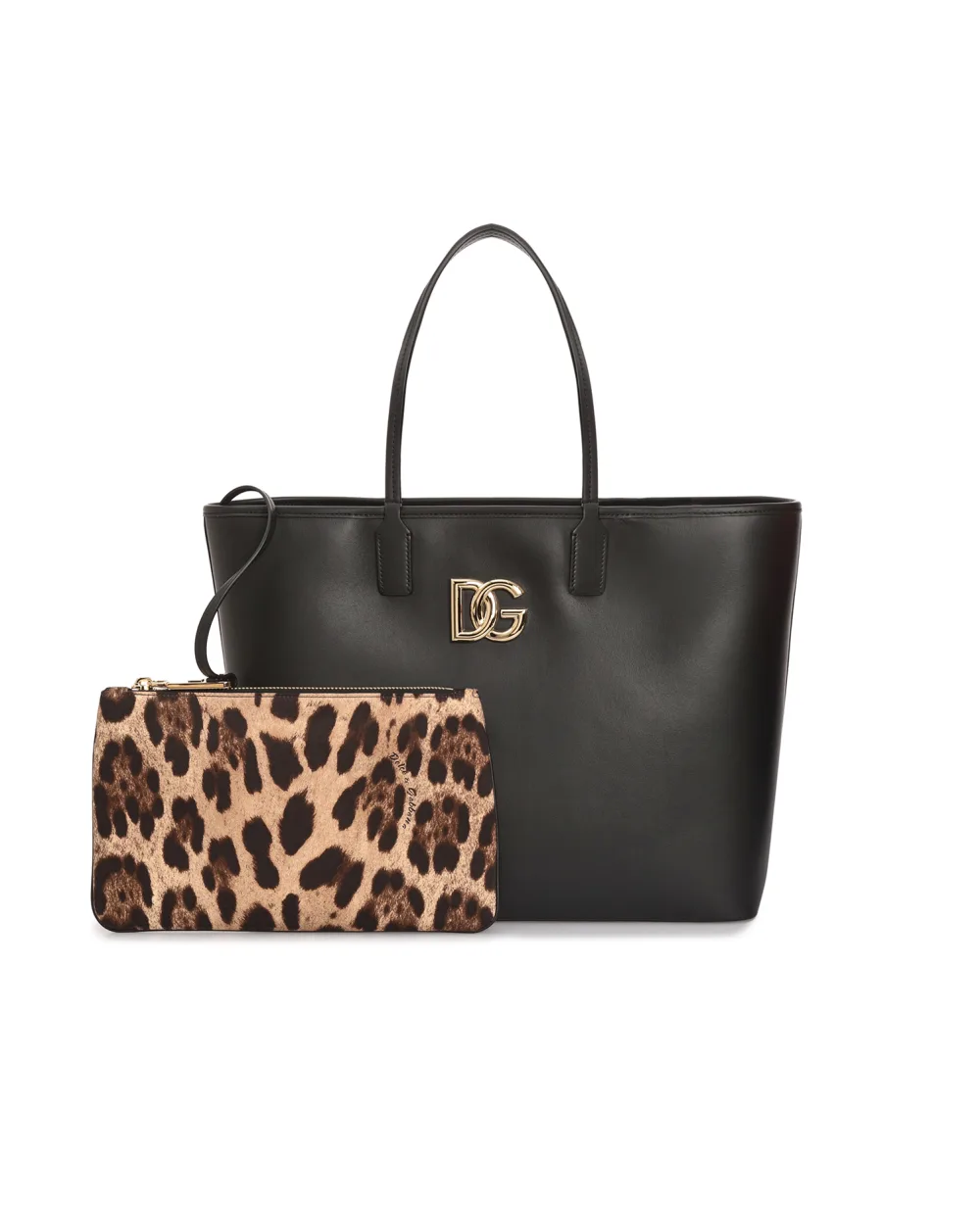 Кожаная сумка Fefè Dolce&Gabbana BB7113-AY854, черный цвет • Купить в интернет-магазине Kameron