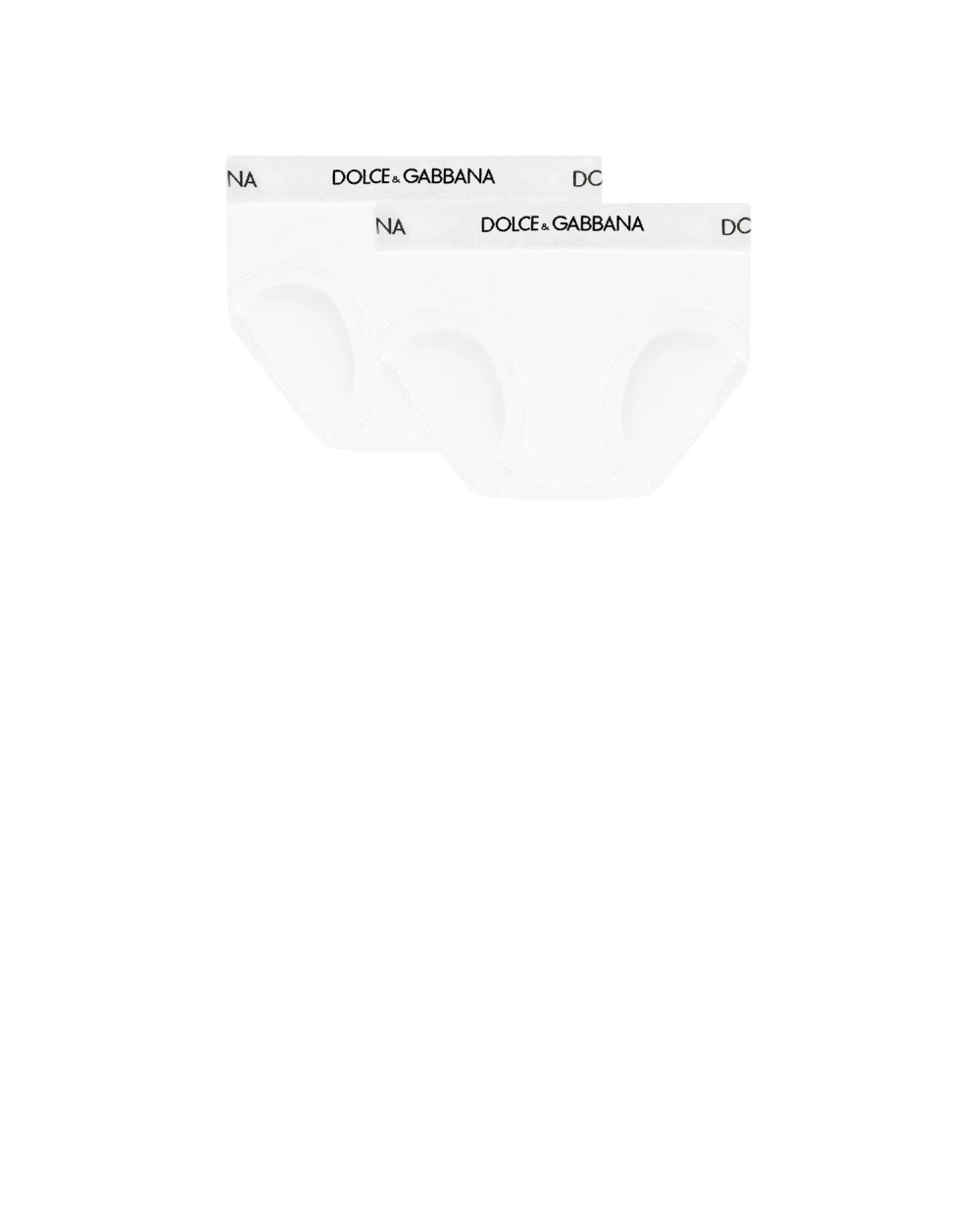 Слипы (2 шт) Dolce&Gabbana Kids L4J700-G7OCT, белый цвет • Купить в интернет-магазине Kameron