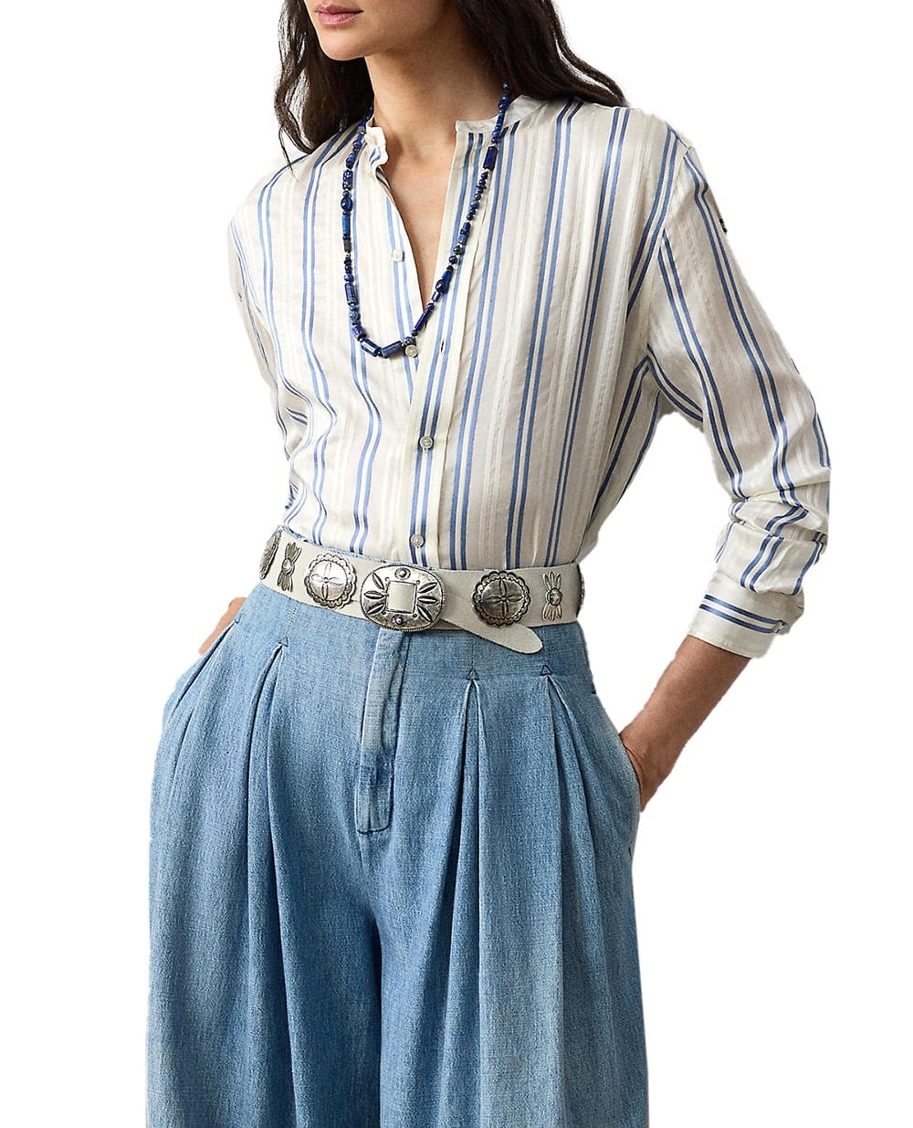 Шелковая рубашка Ralph Lauren Collection 290974498001, белый цвет • Купить в интернет-магазине Kameron