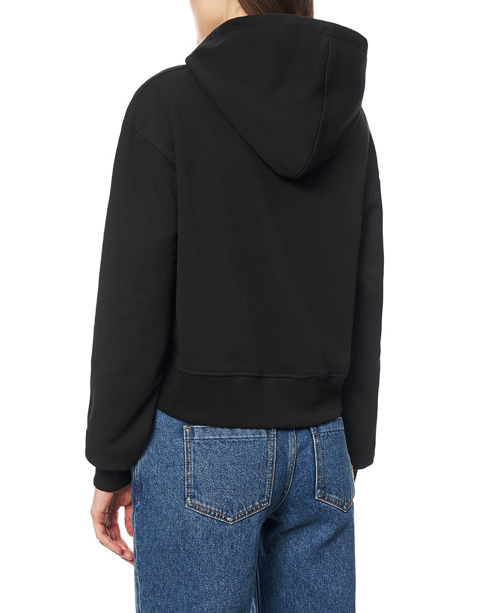 Худи с принтом логотипа и завязками Balmain GF1JR030BD41, черный цвет • Купить в интернет-магазине Kameron