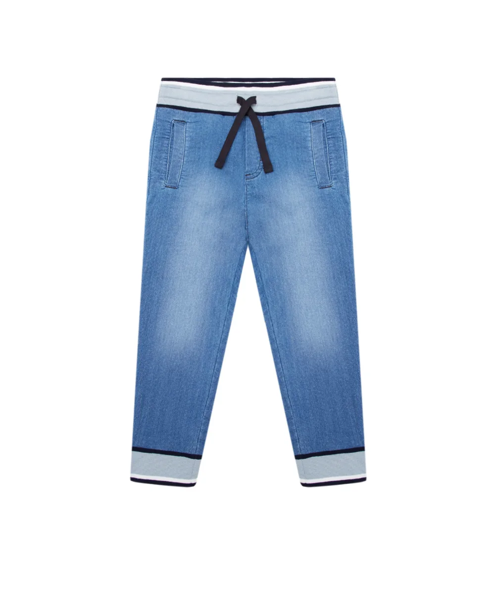 Детские брюки Dolce&Gabbana Kids L4JPT0-G7YDZ-B, голубой цвет • Купить в интернет-магазине Kameron