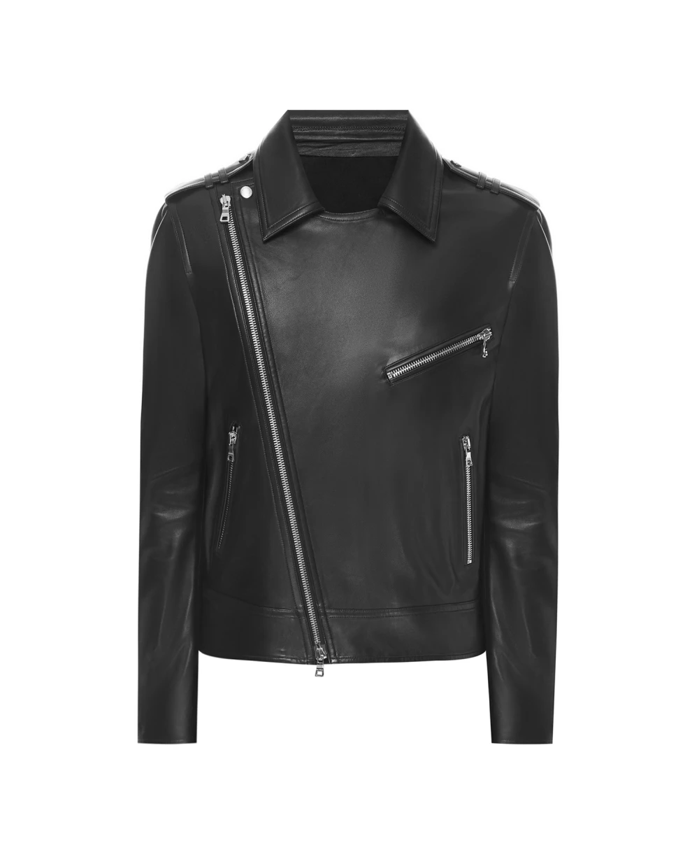 Кожаная косуха Balmain WH1TD055L115, черный цвет • Купить в интернет-магазине Kameron