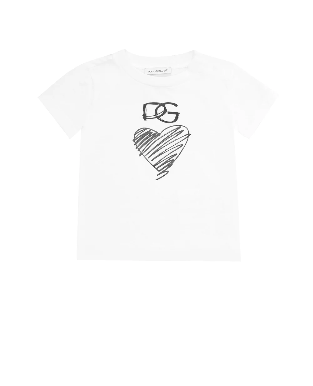 Футболка Dolce&Gabbana Kids L5JT9R-G7XEB-B-, белый цвет • Купить в интернет-магазине Kameron