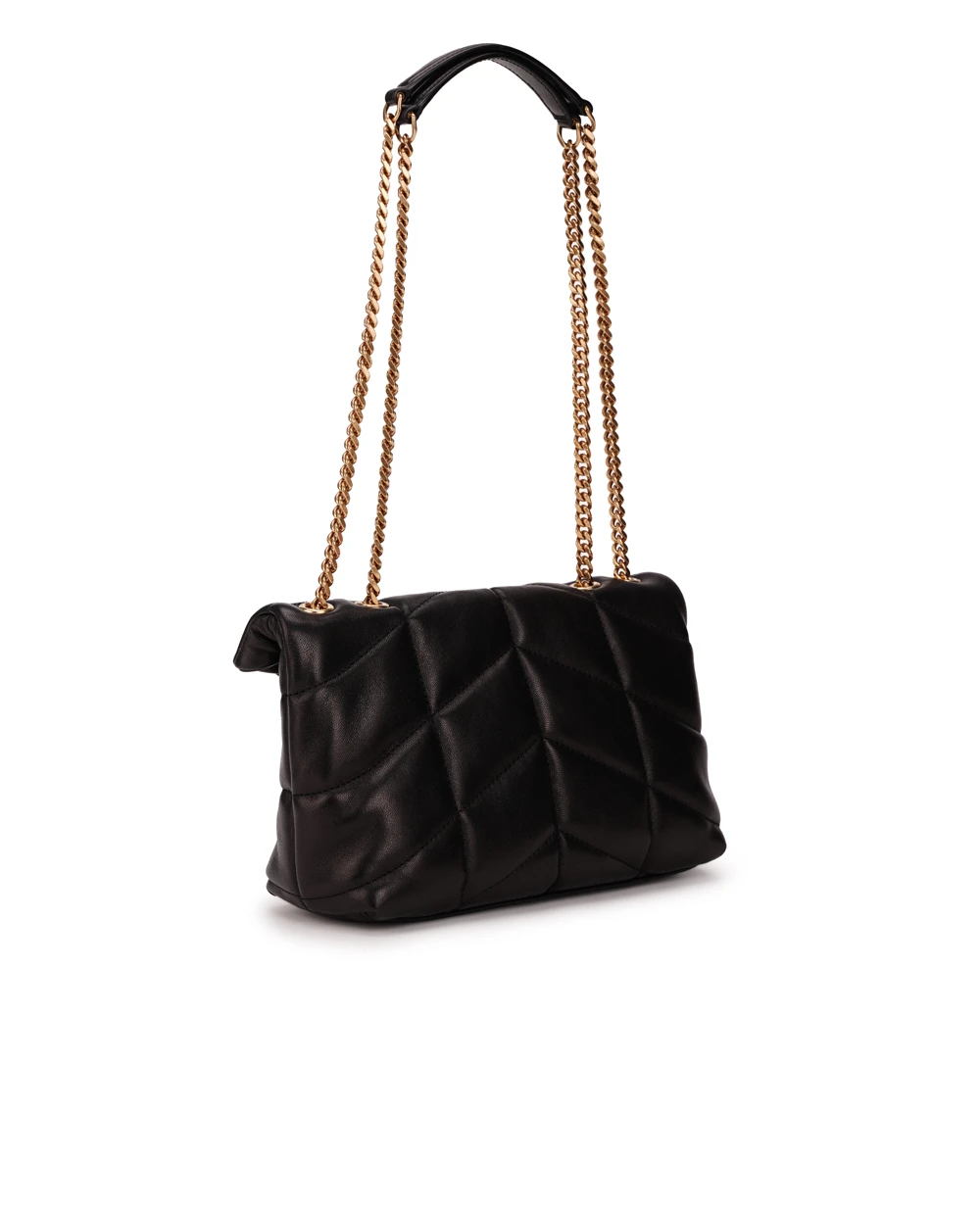 Кожаная сумка Loulou Puffer Toy Saint Laurent 747758-1EL07, черный цвет • Купить в интернет-магазине Kameron