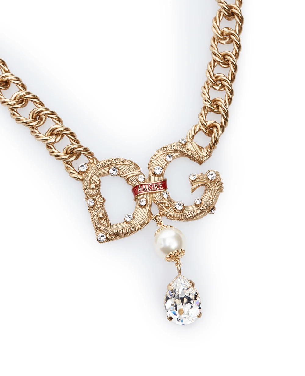 Колье Dolce&Gabbana WNM6M4-W1111, золотой цвет • Купить в интернет-магазине Kameron