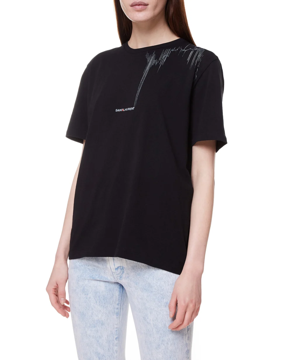 Футболка Saint Laurent 673437-Y36MA, черный цвет • Купить в интернет-магазине Kameron