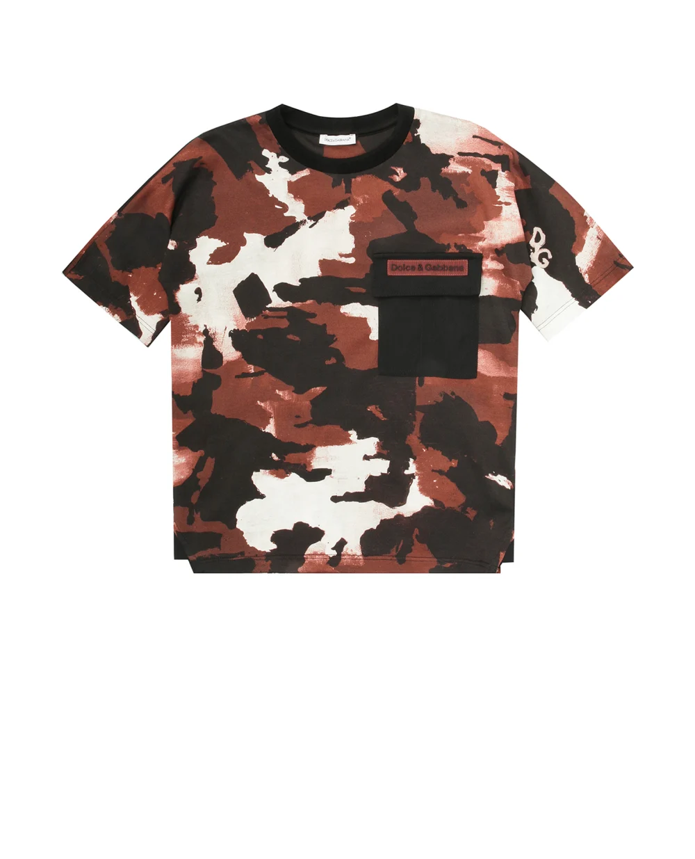 Футболка Dolce&Gabbana Kids L4JTCN-HS7E2-B, бордовый цвет • Купить в интернет-магазине Kameron