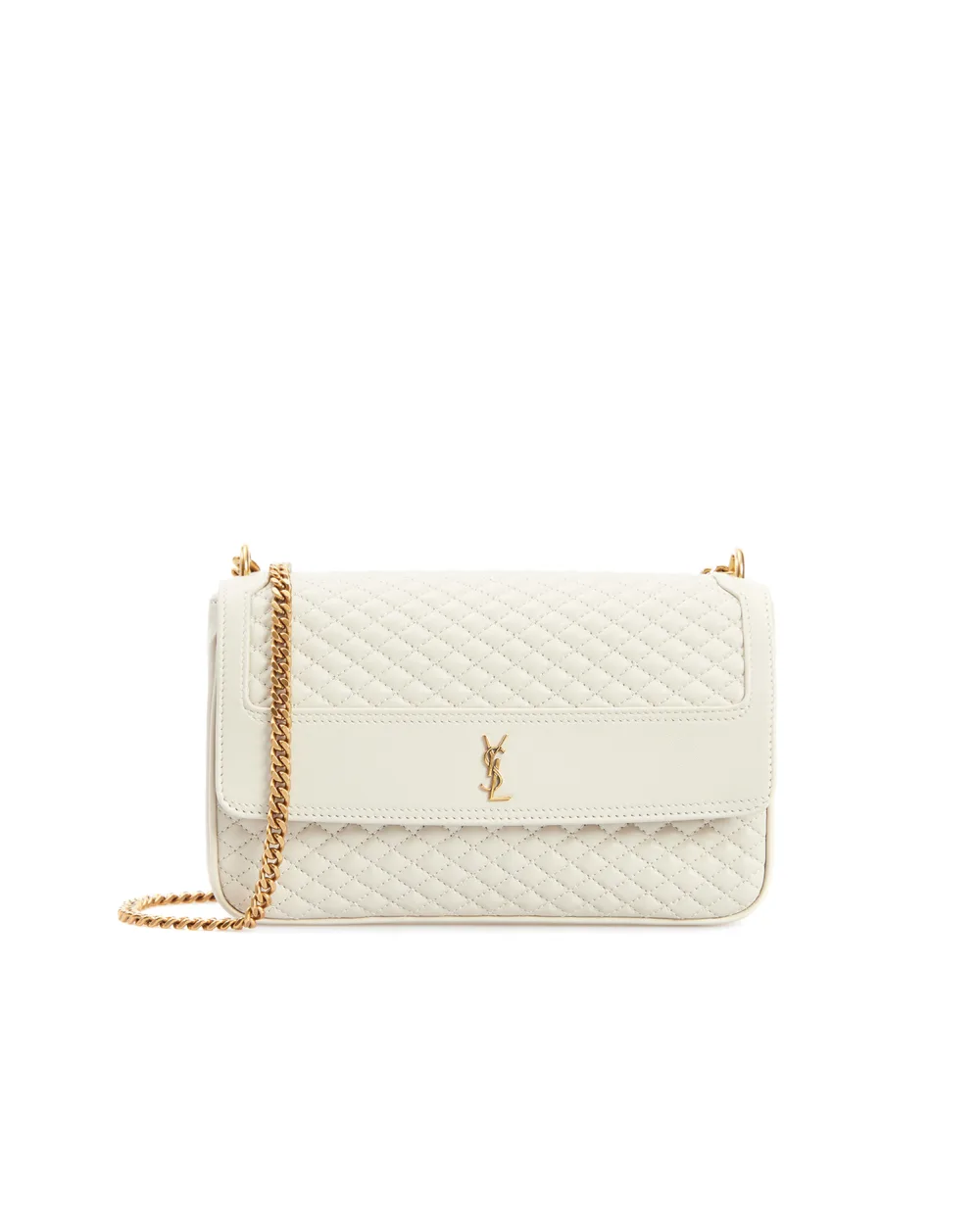Кожаная сумка Victoire Saint Laurent 657302-1EL07, бежевый цвет • Купить в интернет-магазине Kameron