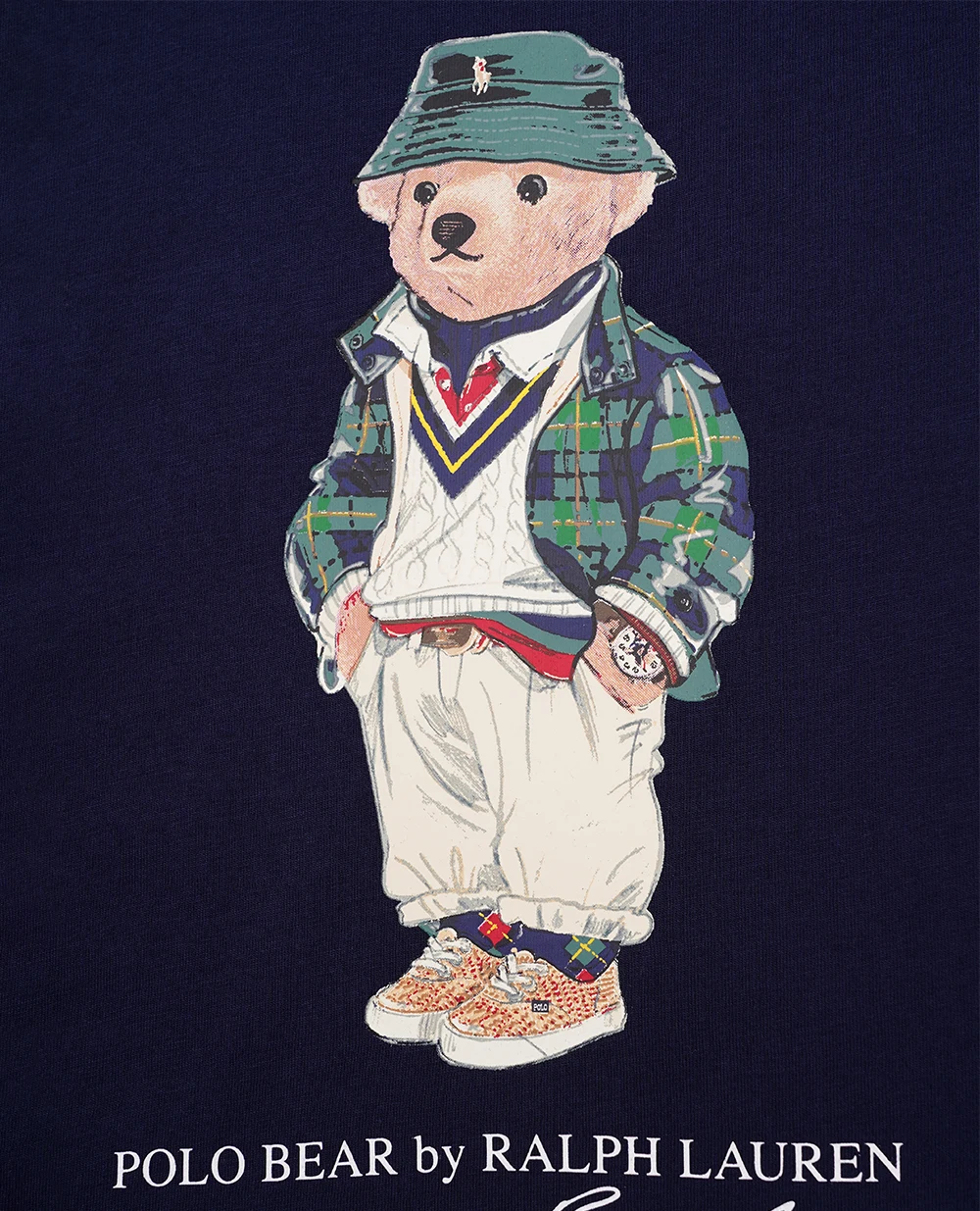 Детская футболка Polo Bear Polo Ralph Lauren Kids 323853828024, темно-синий цвет • Купить в интернет-магазине Kameron