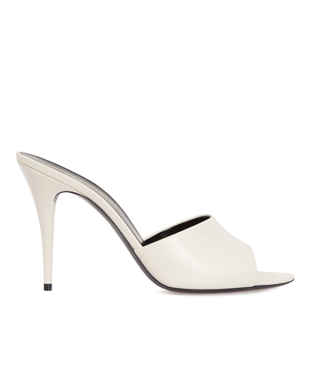 Кожаные мюли Sexy Saint Laurent 650474-1ZJ00, белый цвет • Купить в интернет-магазине Kameron