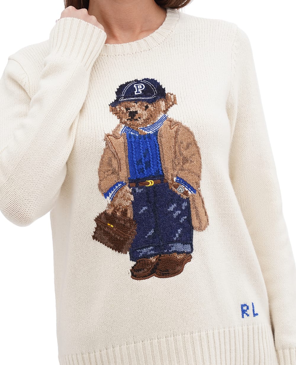 Джемпер Polo Bear Polo Ralph Lauren 211910460001, молочный цвет • Купить в интернет-магазине Kameron