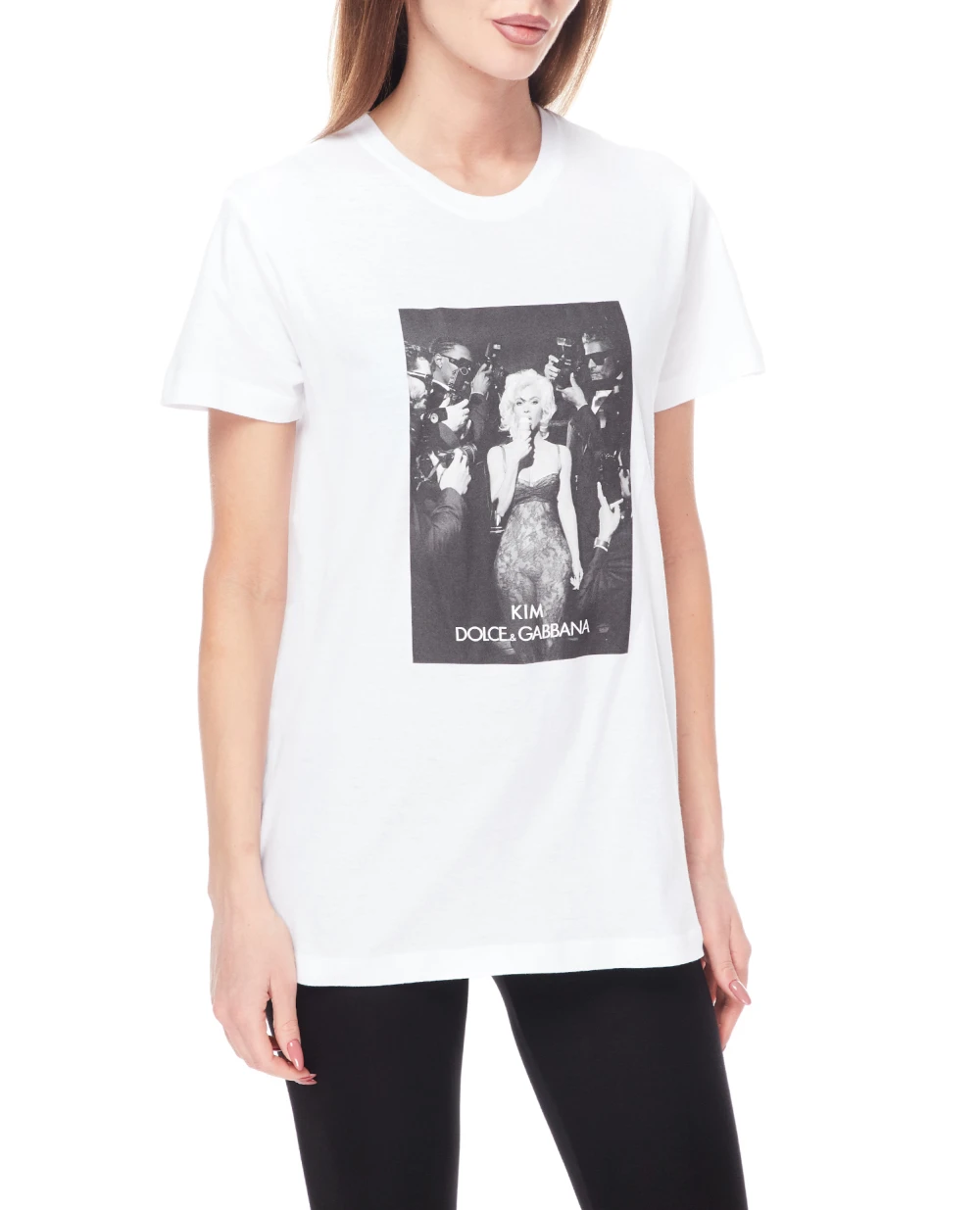 Футболка Dolce&Gabbana I8AMYW-GDB0F, белый цвет • Купить в интернет-магазине Kameron