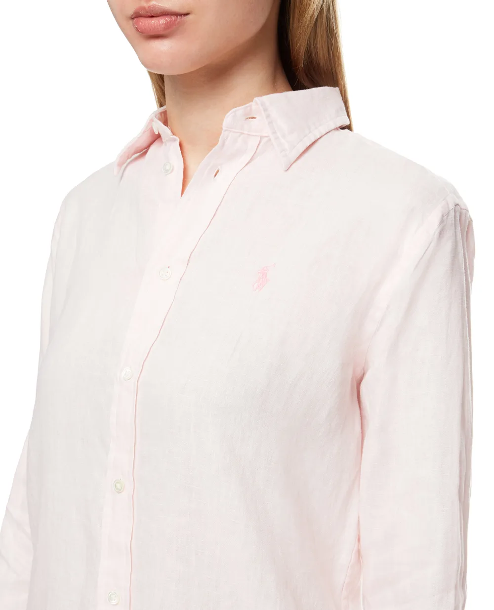 Льняная рубашка Polo Ralph Lauren 211827658006, розовый цвет • Купить в интернет-магазине Kameron