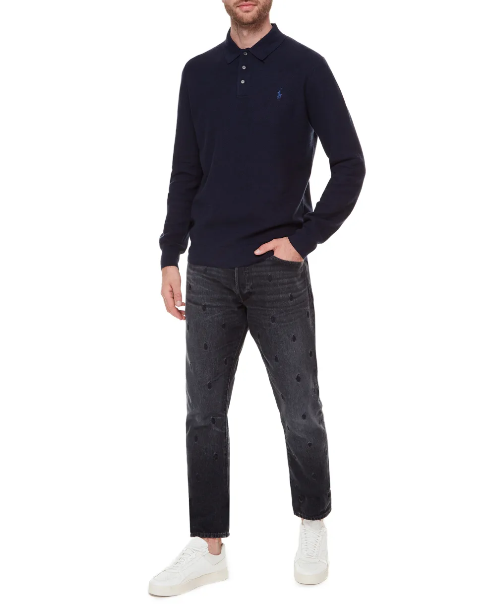 Поло Polo Ralph Lauren 710787142001, синий цвет • Купить в интернет-магазине Kameron
