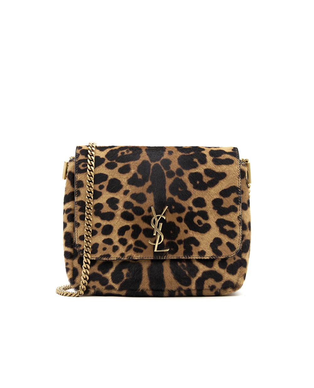 Сумка Kate из телячьей кожи с ворсом Saint Laurent 851557-AAFQZ, коричневый цвет • Купить в интернет-магазине Kameron