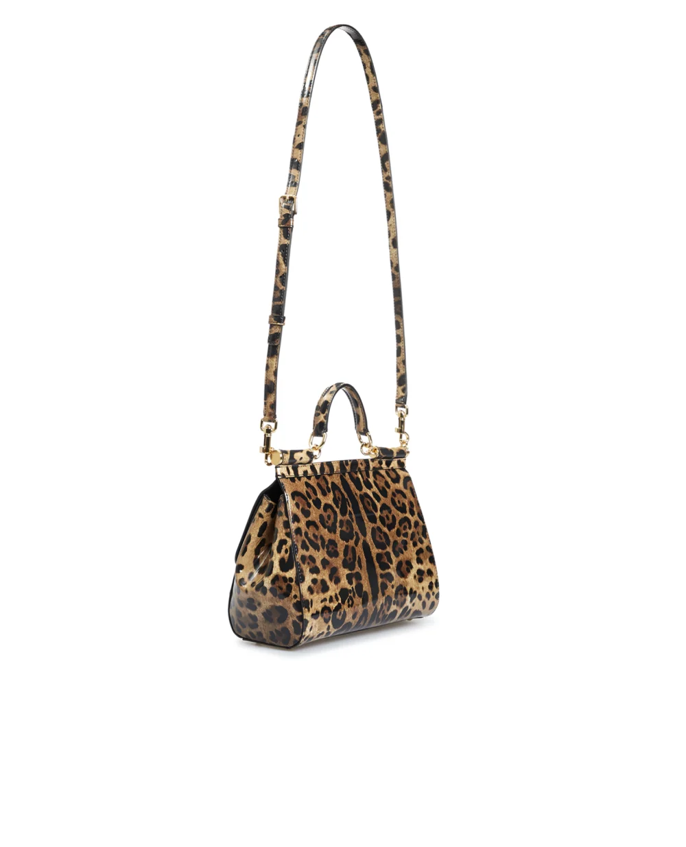 Кожаная сумка Sicily Large Dolce&Gabbana BB6002-AM568, коричневый цвет • Купить в интернет-магазине Kameron
