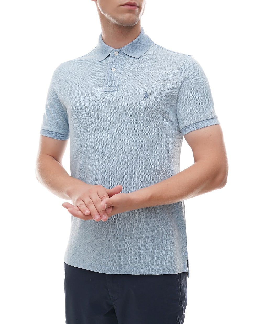Поло Mesh Polo Ralph Lauren 710680784138, голубой цвет • Купить в интернет-магазине Kameron