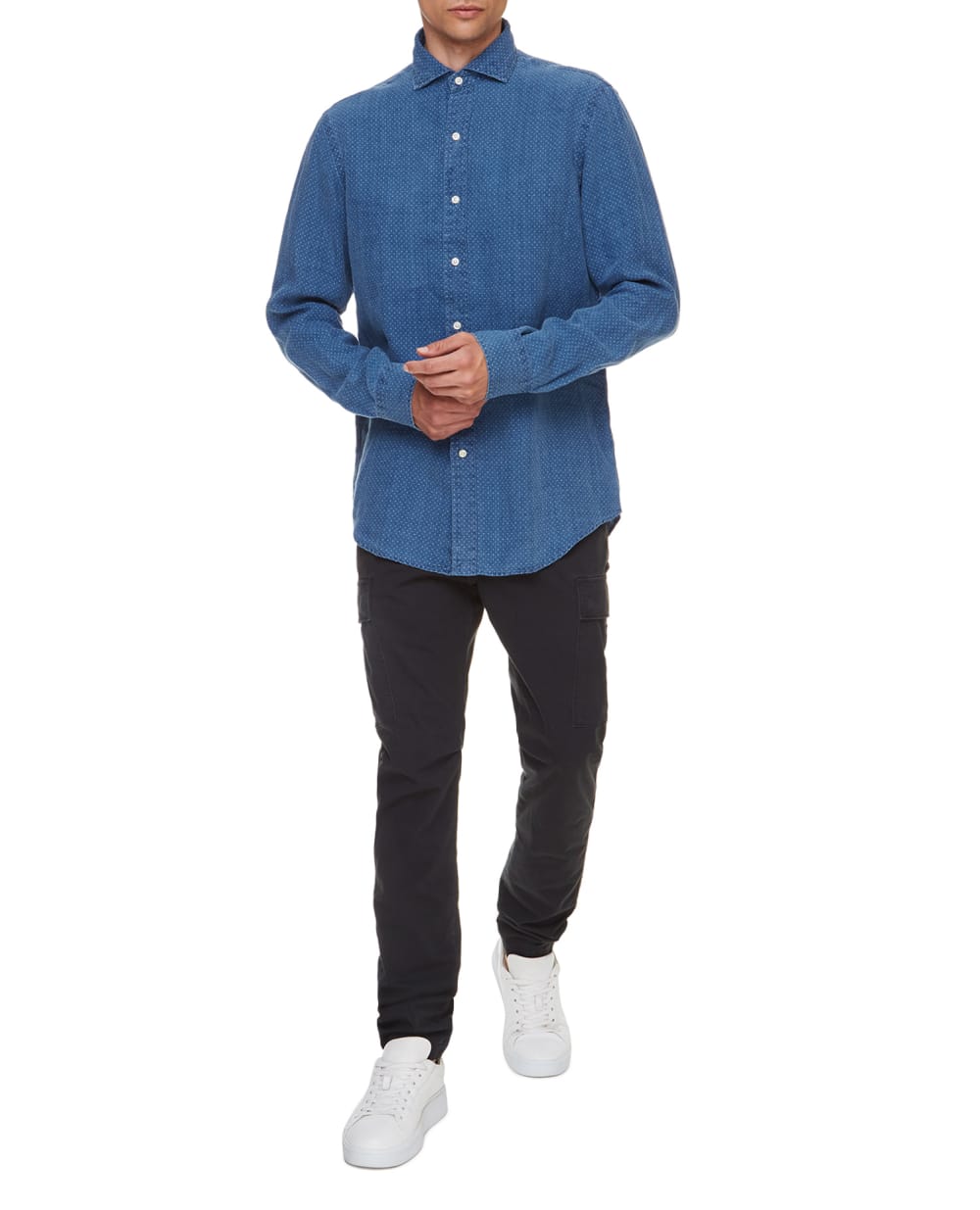 Льняная рубашка Polo Ralph Lauren 710835510001, синий цвет • Купить в интернет-магазине Kameron