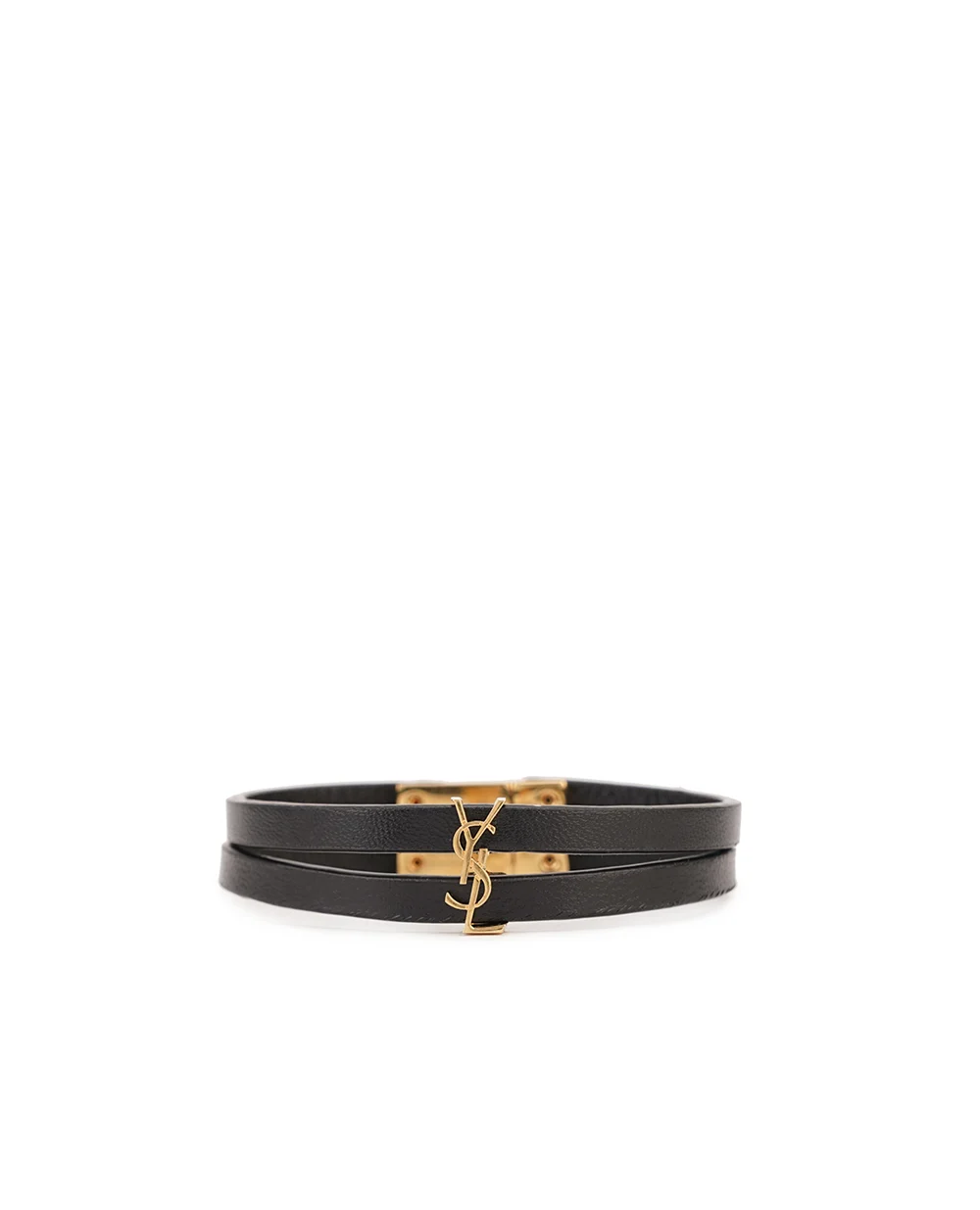 Браслет Saint Laurent 758230-BL40P, черный цвет • Купить в интернет-магазине Kameron