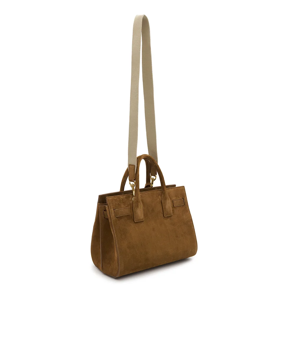 Сумка SAC DE JOUR small із телячої замші Saint Laurent 861231-1U80W, карамель колір • Купити в інтернет-магазині Kameron