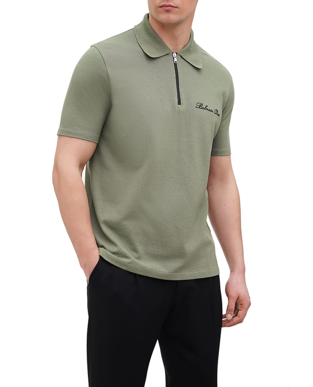 Поло Balmain DH1GC028BC78, хаки цвет • Купить в интернет-магазине Kameron