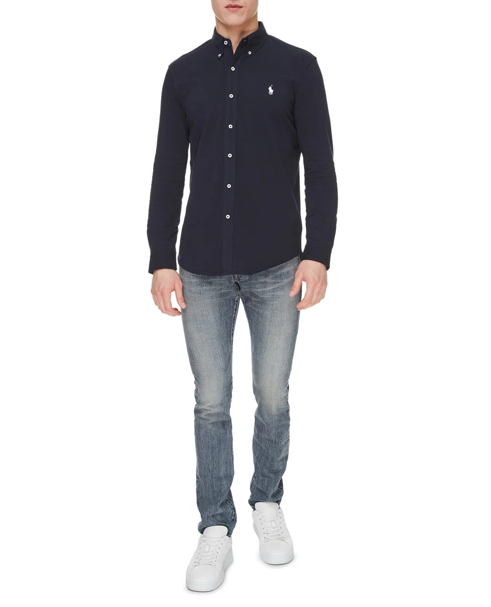 Рубашка Polo Ralph Lauren 710654408016, темно-синий цвет • Купить в интернет-магазине Kameron