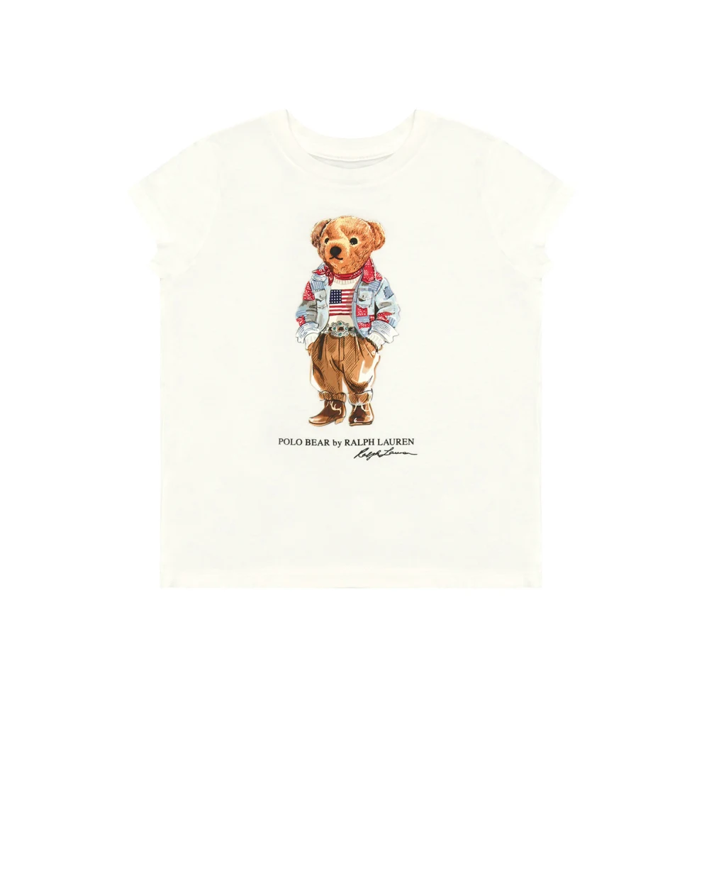 Детская футболка Polo Bear Polo Ralph Lauren Kids 311850649001, белый цвет • Купить в интернет-магазине Kameron
