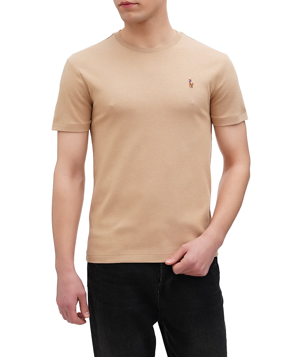 Футболка Polo Ralph Lauren 710740727072, бежевый цвет • Купить в интернет-магазине Kameron