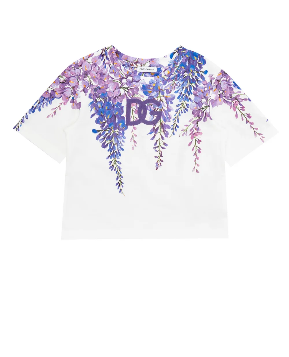 Детская футболка Dolce&Gabbana Kids L5JTAZ-G7CF7-S, белый цвет • Купить в интернет-магазине Kameron