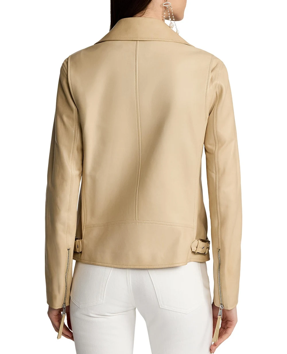 Кожаная куртка Ralph Lauren Collection 290975198001, бежевый цвет • Купить в интернет-магазине Kameron