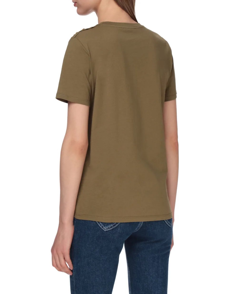 Футболка Balmain VF11350B012, зеленый цвет • Купить в интернет-магазине Kameron