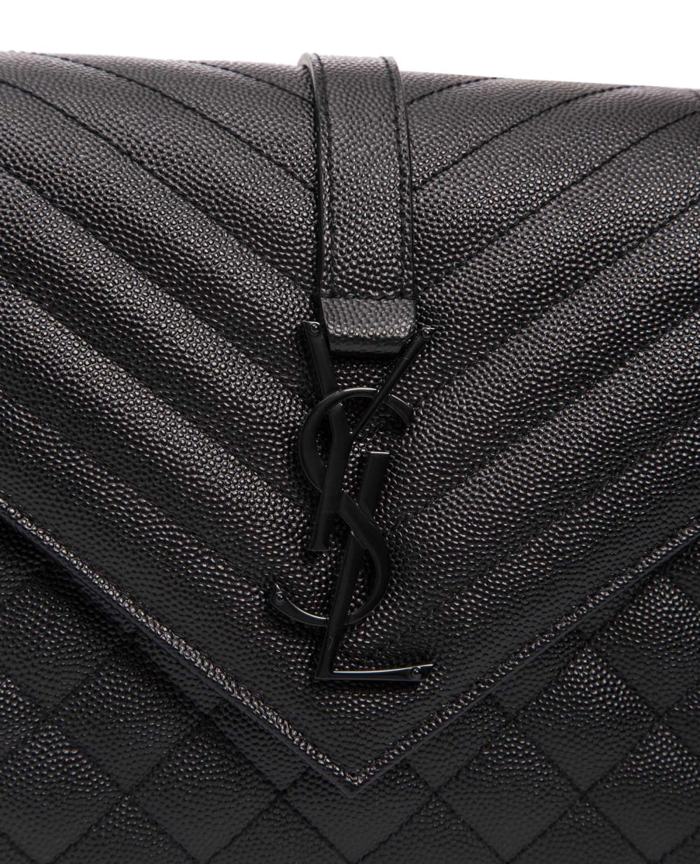 Кожаная сумка Envelope Medium Saint Laurent 487206-BOW98-, черный цвет • Купить в интернет-магазине Kameron