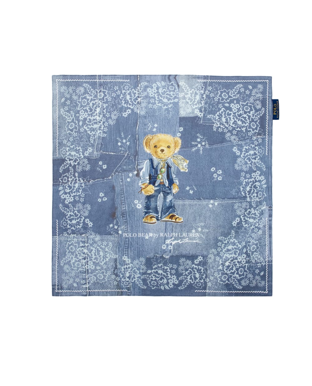 Платок Polo Bear Polo Ralph Lauren 455918262001, голубой цвет • Купить в интернет-магазине Kameron